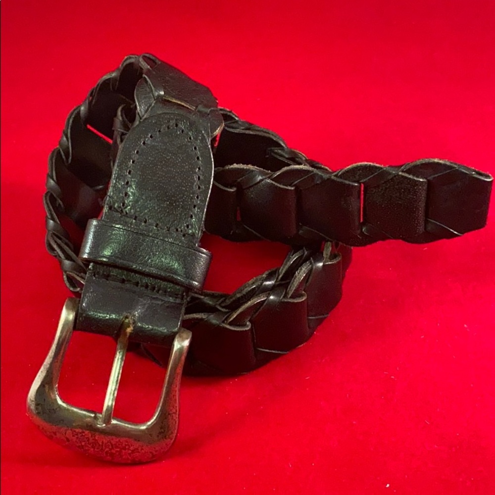 Black Genuine Leather Belt Size Medium